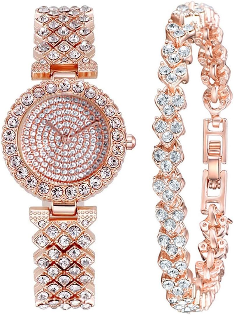 Watches for Women Fashion Crystal Analog Quartz Ladies Watches Vintage Bracelet Set Female Small Watch