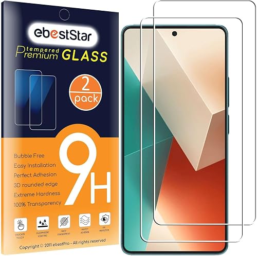 ebestStar - Cristal Templado x2 para Xiaomi Redmi Note 13 5G, Protector Pantalla