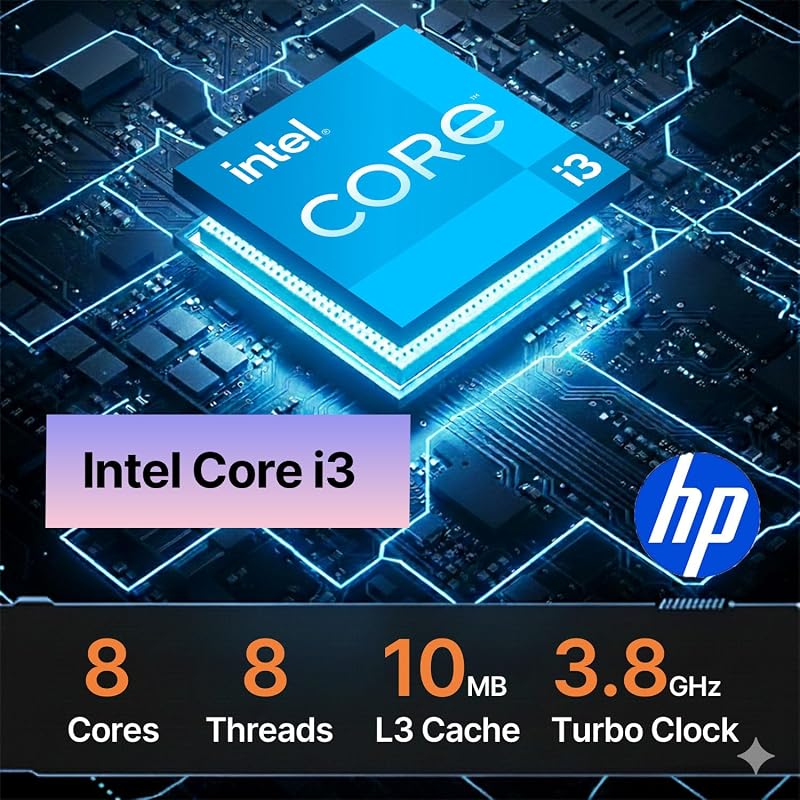 HP 17.3 inch Laptop | 2026 Edition | Intel 13th 8 Cores i3 CPU (Beat 11th i5) | 4GB RAM | 128GB SSD | Wi‑Fi 6 | AI Copilot | Large Screen | Windows 11