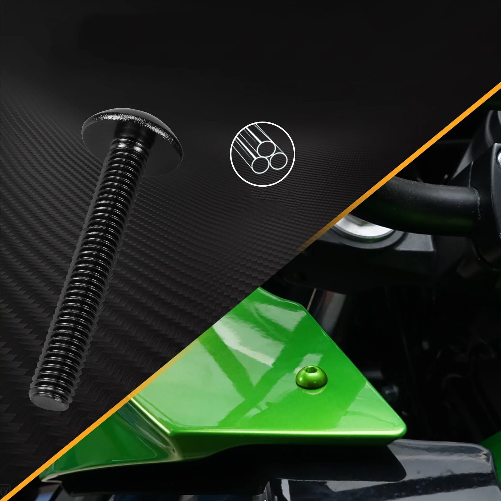 Motorrad Schrauben Kompatibel Mit Suzuki Für GSX600F Für GSX750F Für GSX1100F Für GSX1300R Motorradverkleidungsschrauben Befestigungsmutter Schrauben Komplettset 155 Stück(Black)