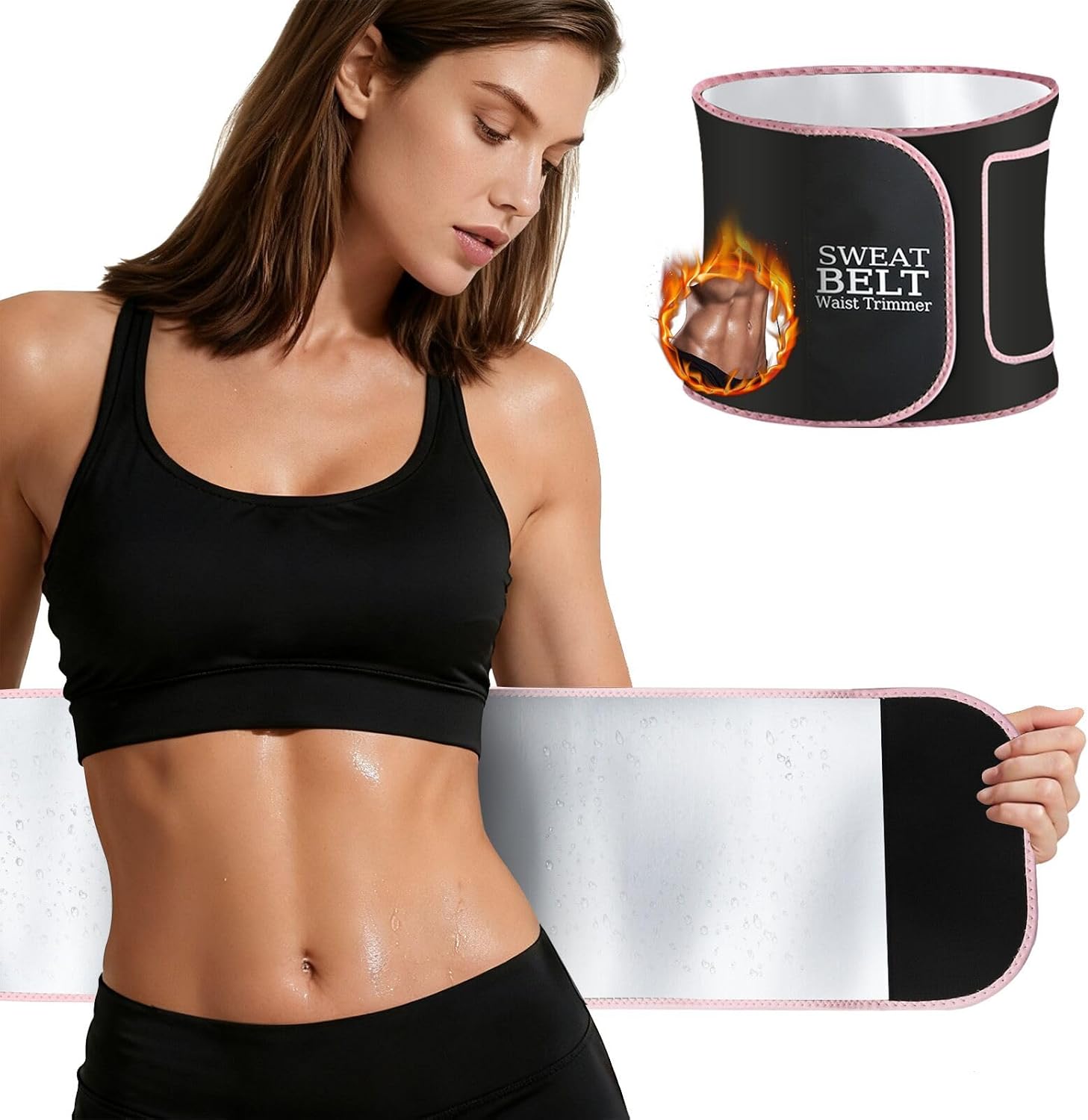 MORECOO Waist Trainer for Women/Men, Sculpt Touch Sweat Band for Stomach, Waist Trimmer for Women Workouts &Speed Belly Sweat