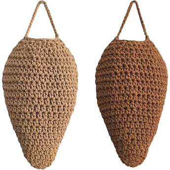Pack of 2 Fake Wasp Nest Hanging Fake Wasp Nest Artificial Wasp Nest Bait Woven Fake Hornet Nest Wasp Trap for Home and Garden Outdoor