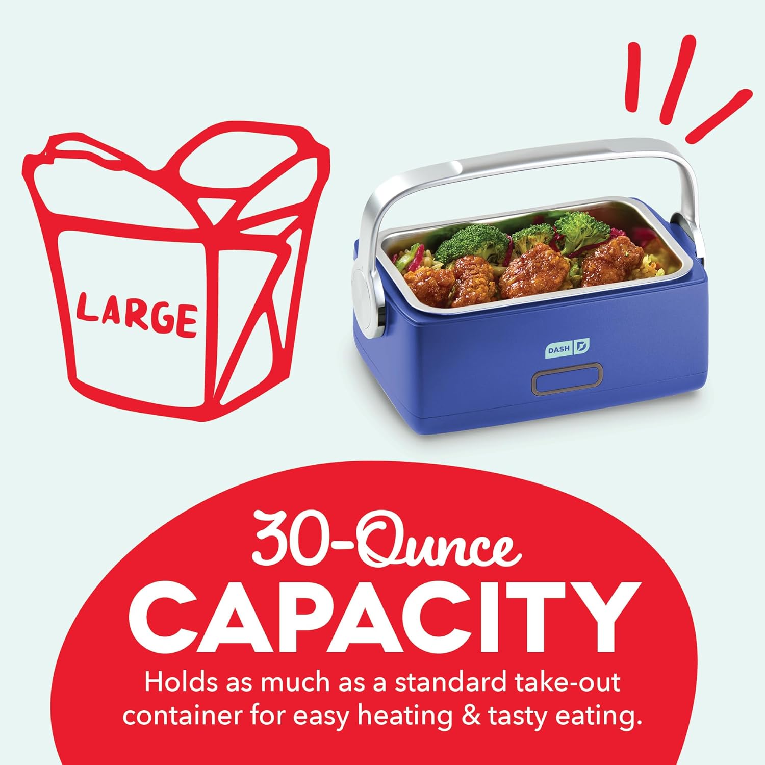 DASH Hot2Go™ Personal Food Warmer (30 Ounces, with spoon & fork)