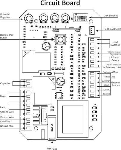 Miniatura 9 de Abridor automático de puertas correderas compatible con HomeLink de hasta 1800 libras con 2 controles remotos y sensor de infrarrojos, motor