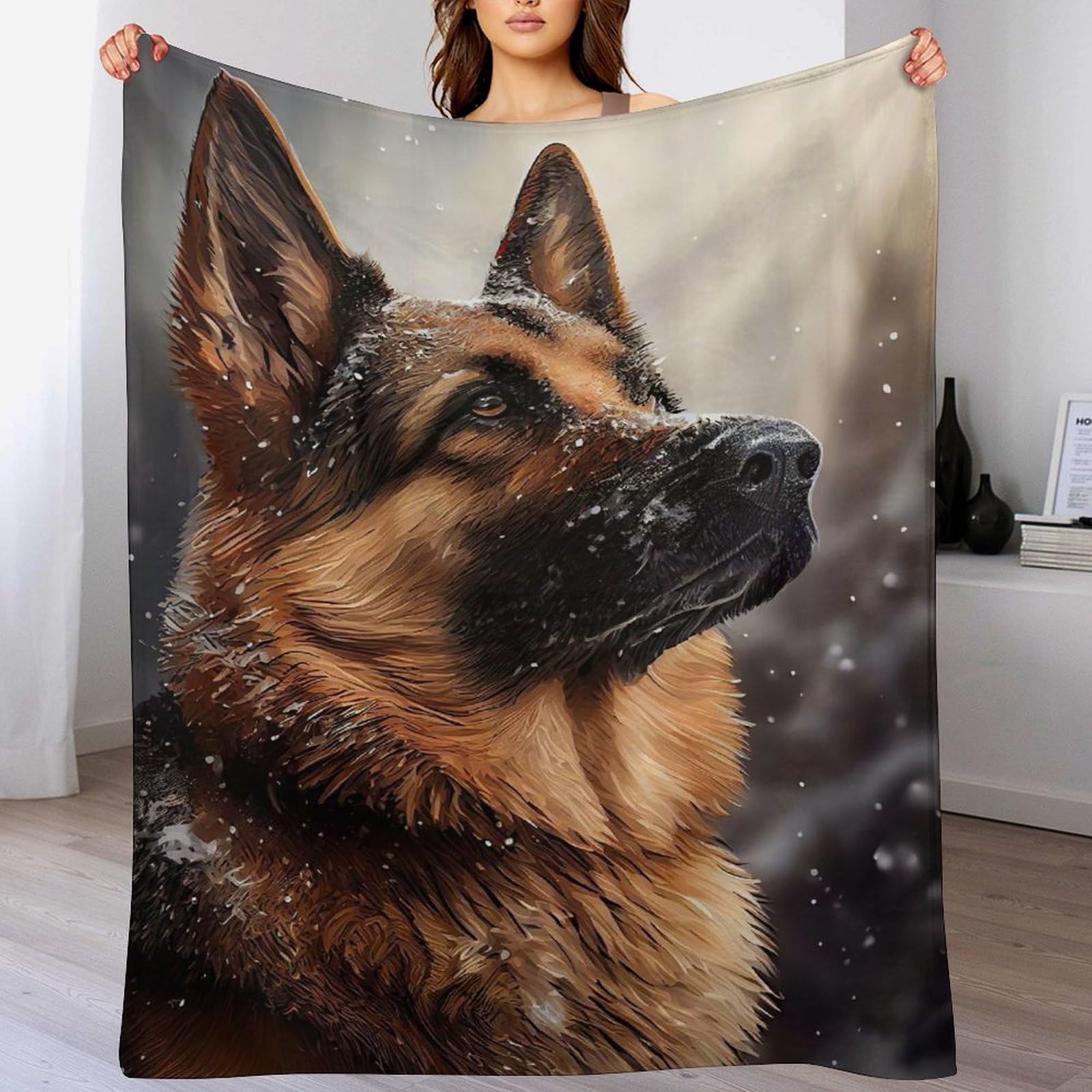 Couverture Polaire Flannel Berger Allemand : confort thermique idéal pour un sommeil réparateur