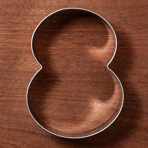 Miniatura 2 de LILIAO Número 8 - Cortador de galletas de fondant para cumpleaños, aniversario, día especial, 2.8 x 3.6 pulgadas, acero inoxidable