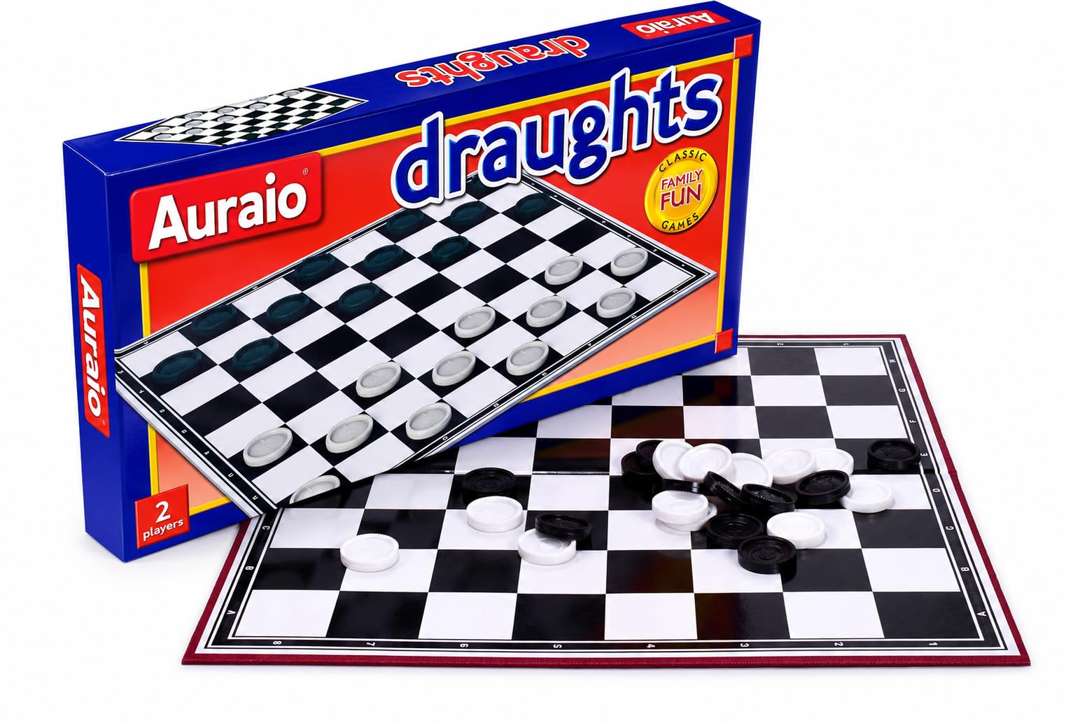 Auraio™ Draughts Board Game, 36x36 cm Folding Board