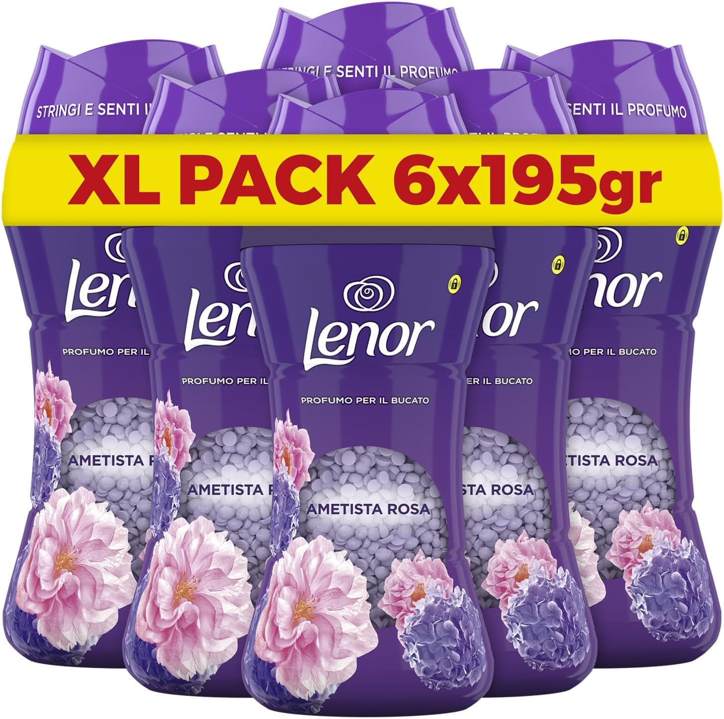 Italian Gourmet Wäscheparfüm Italian Gourmet Ametista Rosa Profumo per | Für Textilien in Waschmaschine, fragranza intensa durante il lavaggio, Gesamtnettogewicht 1,17 kg + Kostenlos Polpa 400g
