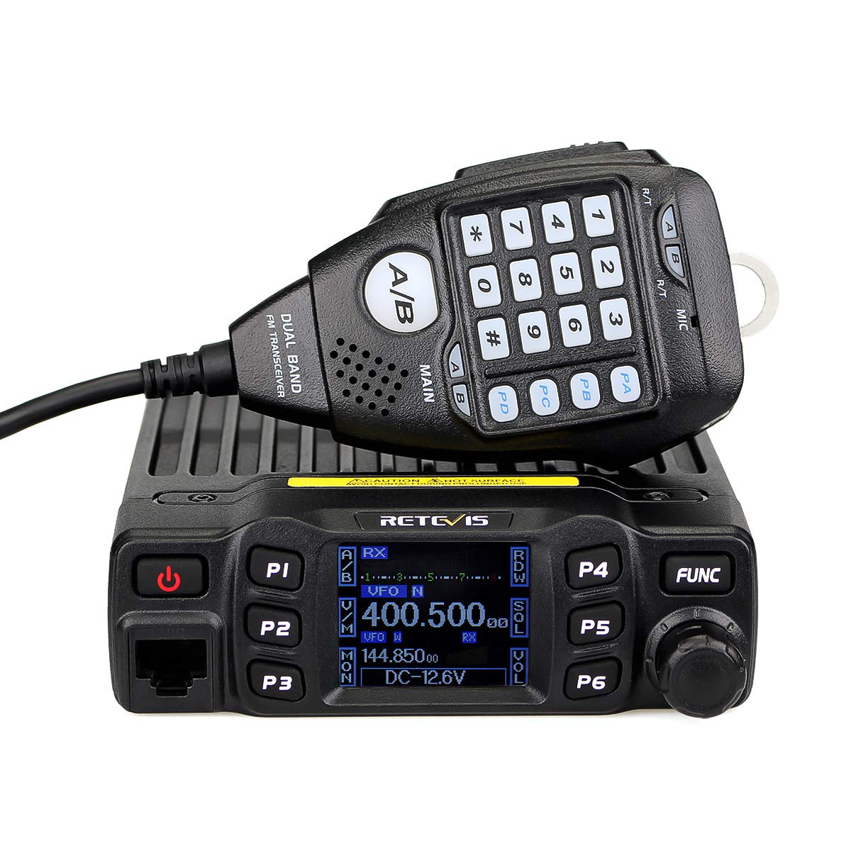 Retevis RT95 Ham Radio Transceiver,Dual Band Transceiver,Rotatable LCD Dual Display, 200