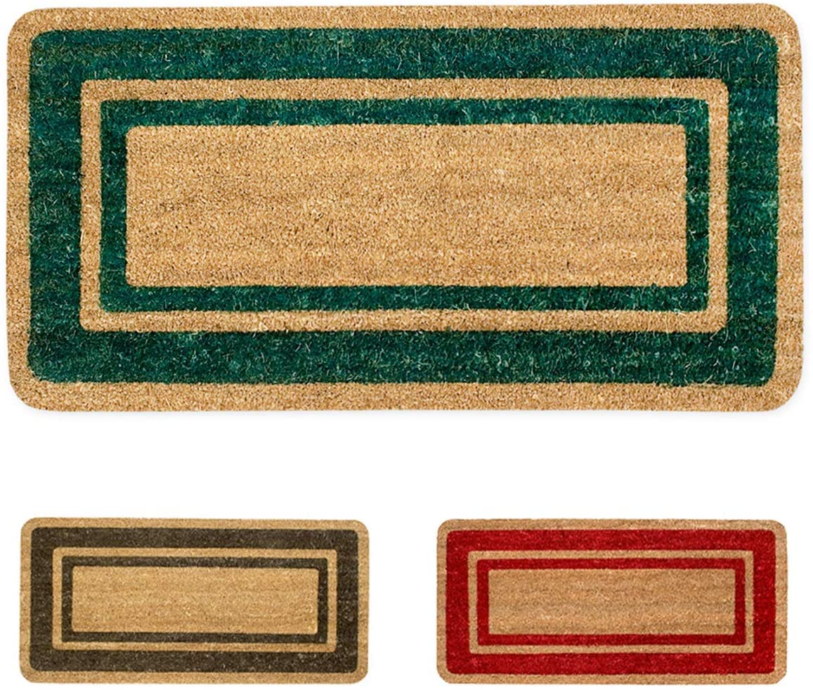 Zerbino Cocco Fibra Naturale e in Gomma Riciclata (33x60, 33x70,40x70, 40x80, 40x90, 50x100, 60x120, 70x140) (Verde, 70x140)