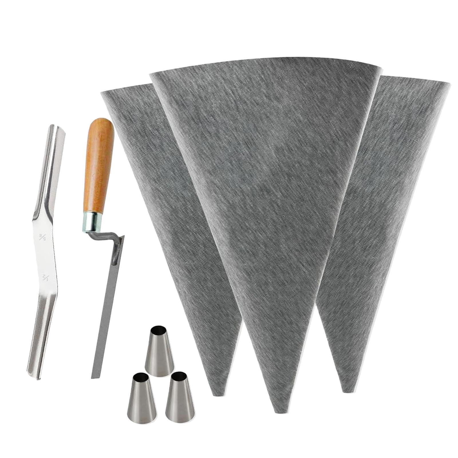 Sac à Joints pour Carrelage et Maçonnerie En Matériau pour Application Facile de Mortier Adapté Aux Travaux de Rénovation, Gris
