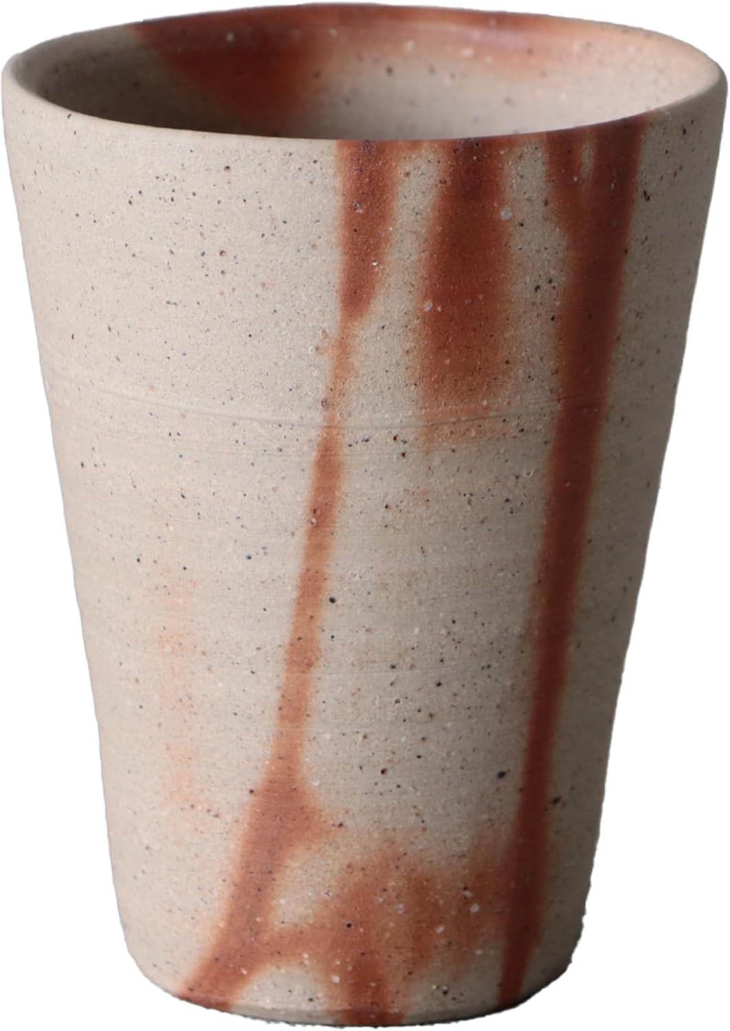 RODGERS Bizen Ware Beer Mug, Tumbler, Beer Glass, Tea Cup, White Water, Japanese Tea, Highball, Sake, Coffee Tumbler, Made in Japan, For Gifts, Retirement, Present, Scarlet
