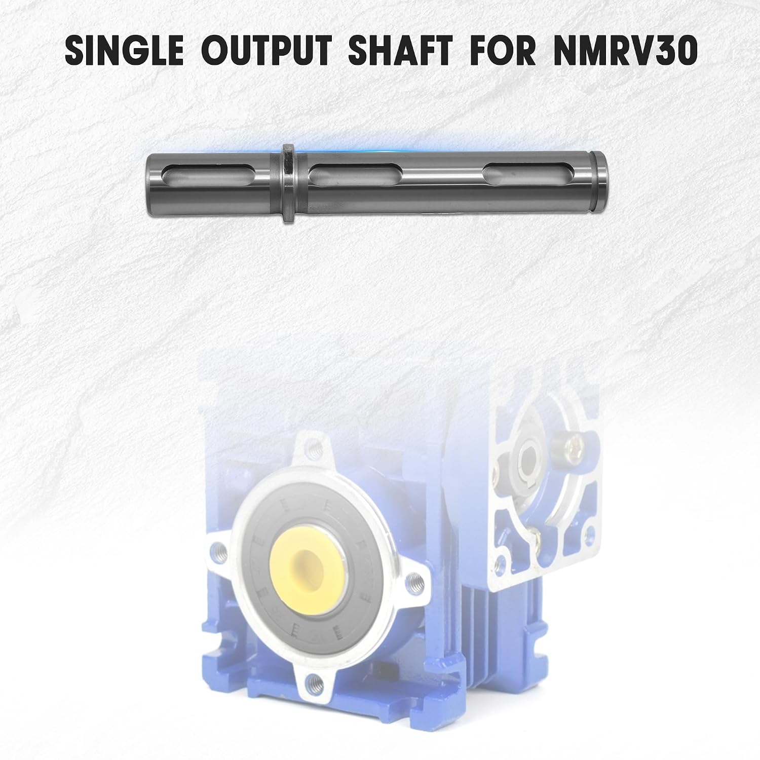 Single Output Shaft for NMRV30 NMRV030 Worm Gear Reducer, 14mm Diameter with 5mm Keyway and M6 Screw Holes, Replacement Part for Transmission Machinery and Motor Speed Reducers (Single Output Shaft)
