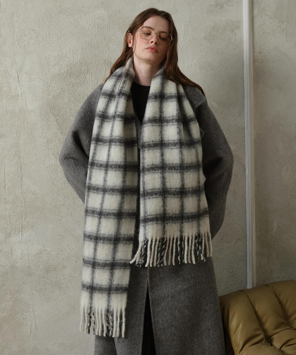 Women Long Plaid Chunky Scarf Oversized Big Thick Soft Blanket Scarf Cold Weather Winter Warm Wrap Shawl Ladies Gifts - Image 2