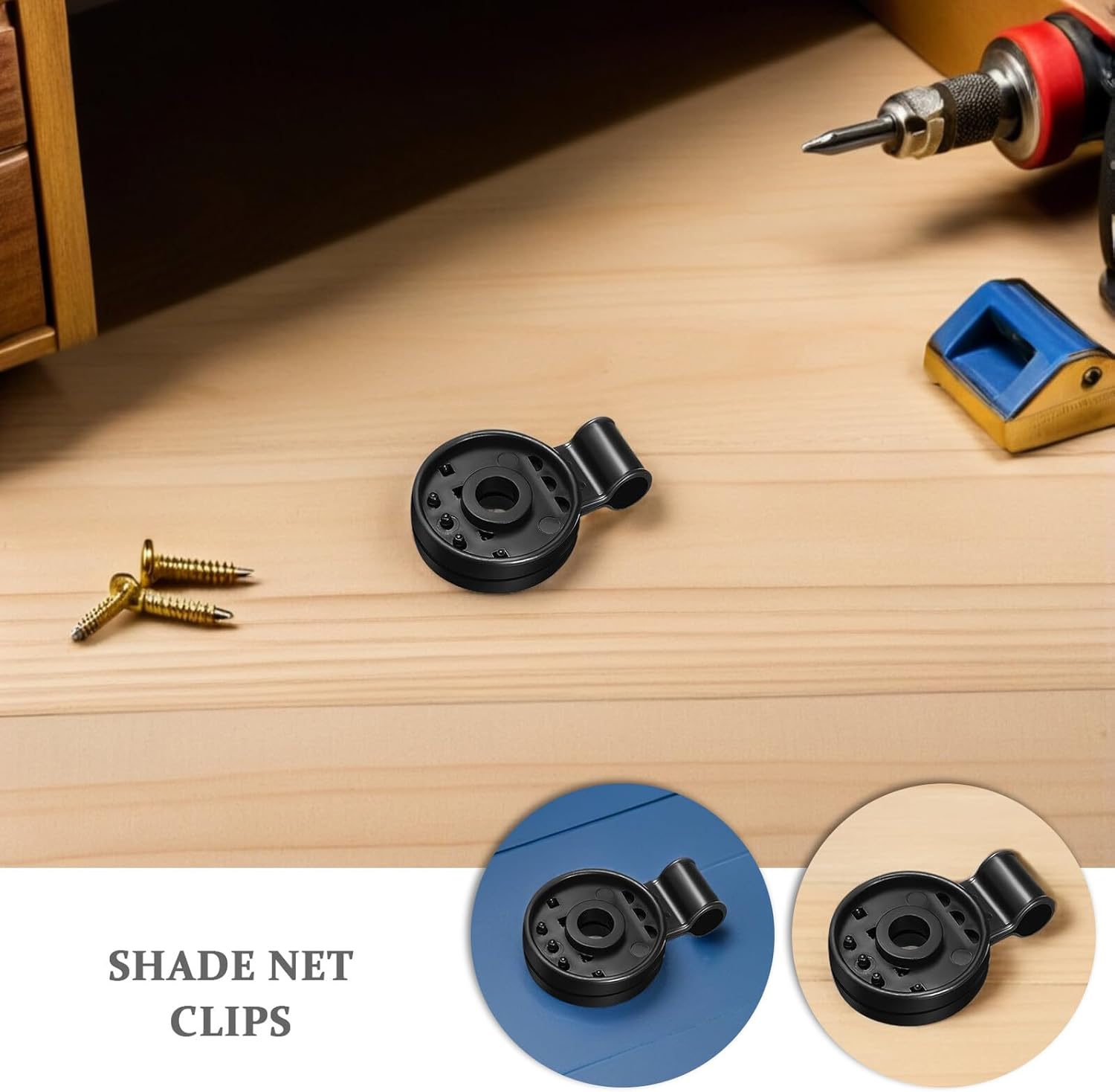 Luxshiny 100pcs Shade Cloth Clips for Mesh Netting Plastic Greenhouse Clamp Buckle Fixing Clips for Outdoor Sunshade Net, Heavy Duty Retaining Clamps for Garden and Patio Use