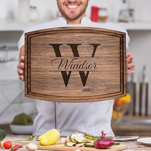 Miniatura 6 de Tabla de cortar personalizada, boda personalizada, aniversario o idea de regalo de inauguración de la casa, charcutería grabada en madera, para