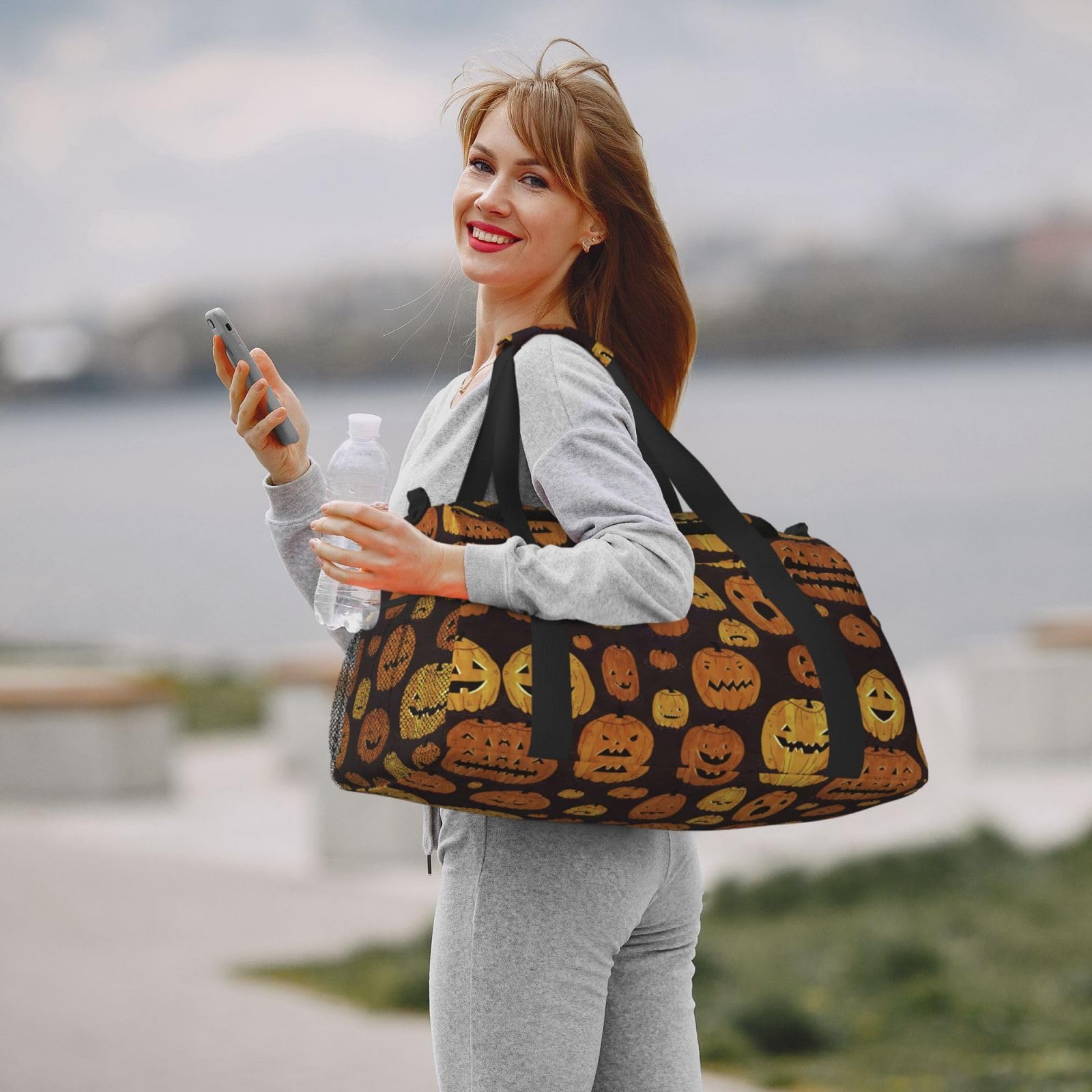 Halloween dynia torba na ramię kobiety mężczyźni podróżna torba crossbody torebka torba na ramię torebki robocze codzienna torba hobo