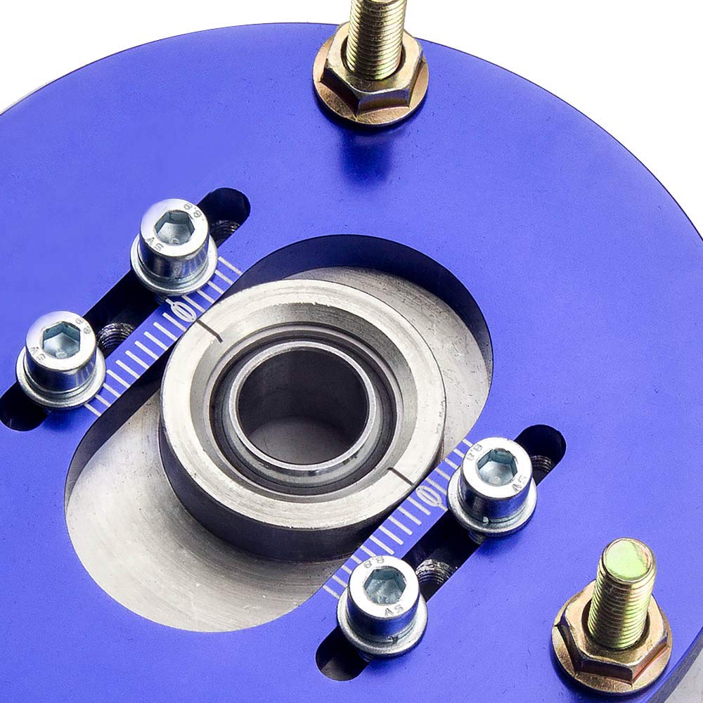 maXpeedingrods Camber plate pour E36 Kit Suspension Combinés Filetés Bleu