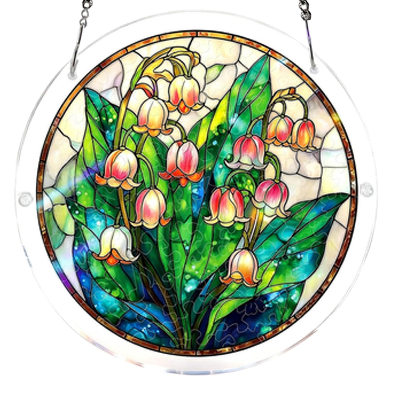 Acrylic Jigsaw Puzzle Suncatcher | 83 Pieces Acrylic Puzzles Suncatchers For Windows Hanging | Stained Glass Window Puzzle Sun Catcher For Adult | Aesthetic Diy Arts & Crafts For Home Decor