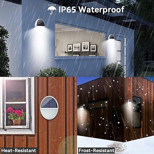 Miniatura 4 de Luz solar al aire libre, luz de inducción automática para microondas, sin cableado IP65, luz de pared impermeable, funciona con energía solar para