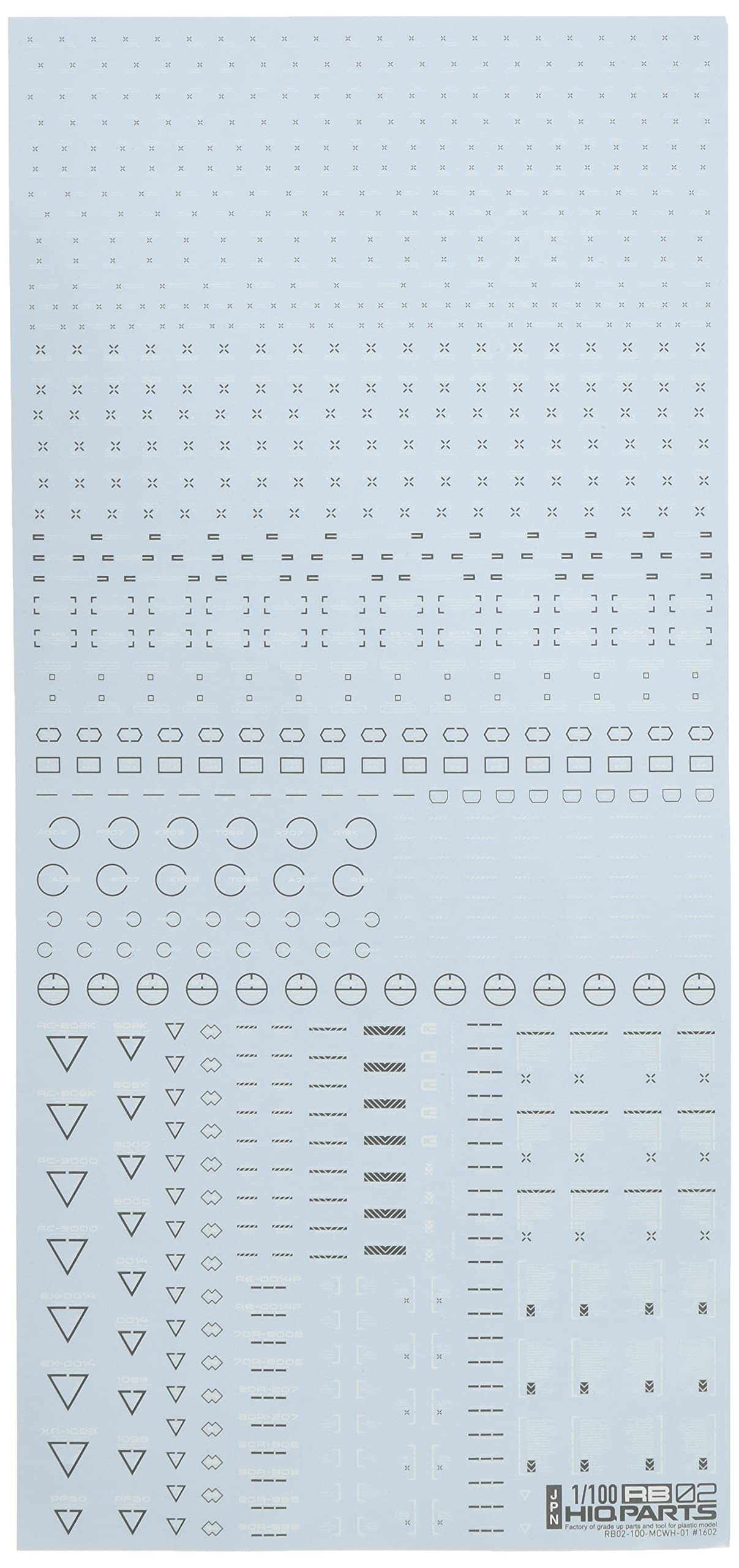 Haikyu Parts 1/100 White & Gray RB02 Caution Decal (1 Piece) RB02-100WAG