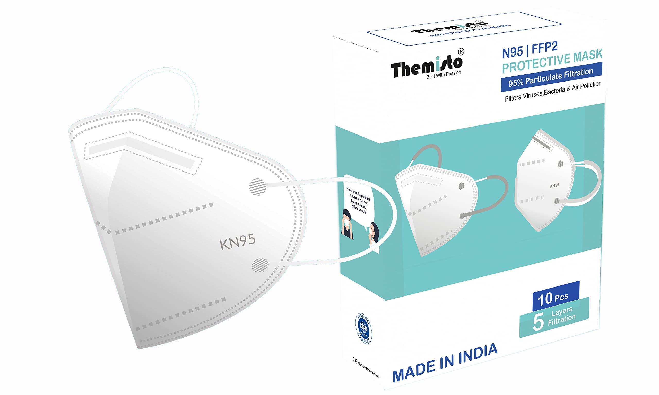 See full amazon price history chart for THEMISTO 10pcs Anti Pollution N95 Face Mask, Certified, BFE >99% & PFE >99% Melt Blown | Disposable, Anti-Microbial, Reusable Masks with Adjustable Nose Pin - White N95 THEMISTO 10pcs Anti Pollution N95 Face Mask, Certified, BFE >99% & PFE >99% Melt Blown | Disposable, Anti-Microbial, Reusable Masks with Adjustable Nose Pin - White N95 (B09LVLTFTX) Amazon Price History, Amazon Price Tracker