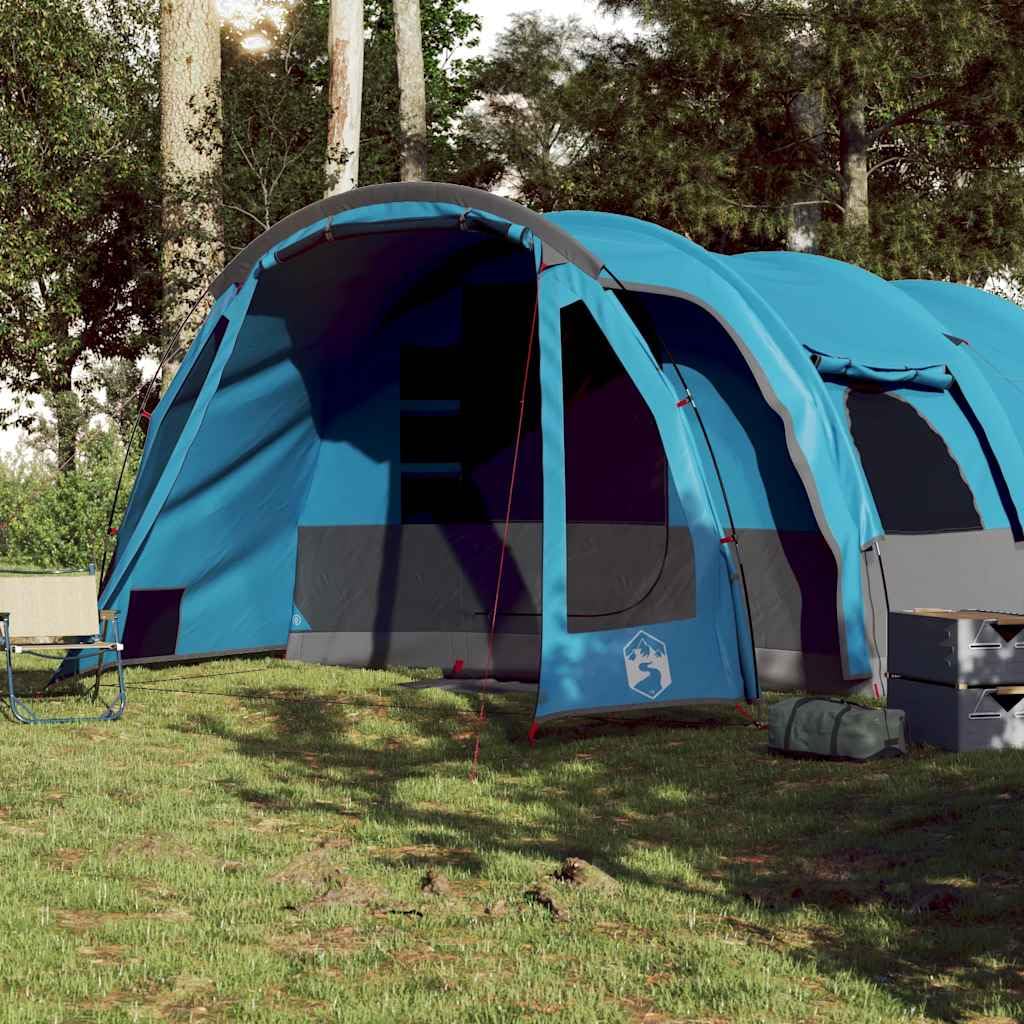 Tenda per famiglia per 6 persone, verde, impermeabile, con struttura semplice e pratico connettore E per cavo di alimentazione