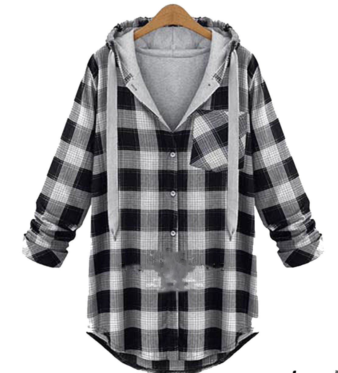 Chaqueta de cuadros ligera gris y cómoda para oficina y fines de semana 3