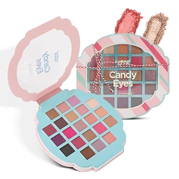 Profusion Cosmetics Candy Eyes 21 Shade Eyeshadow Palette, Highly Pigmented in Blendable Matte & Shimmer Finishes, Light-Weight, Long-Lasting Formula, Vegan & Cruelty-Free Makeup