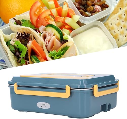 Miniatura 9 de Lonchera eléctrica, calentador de alimentos portátil, calentador de alimentos con cuchara de tenedor y bolsa de transporte para automóvil, camión,
