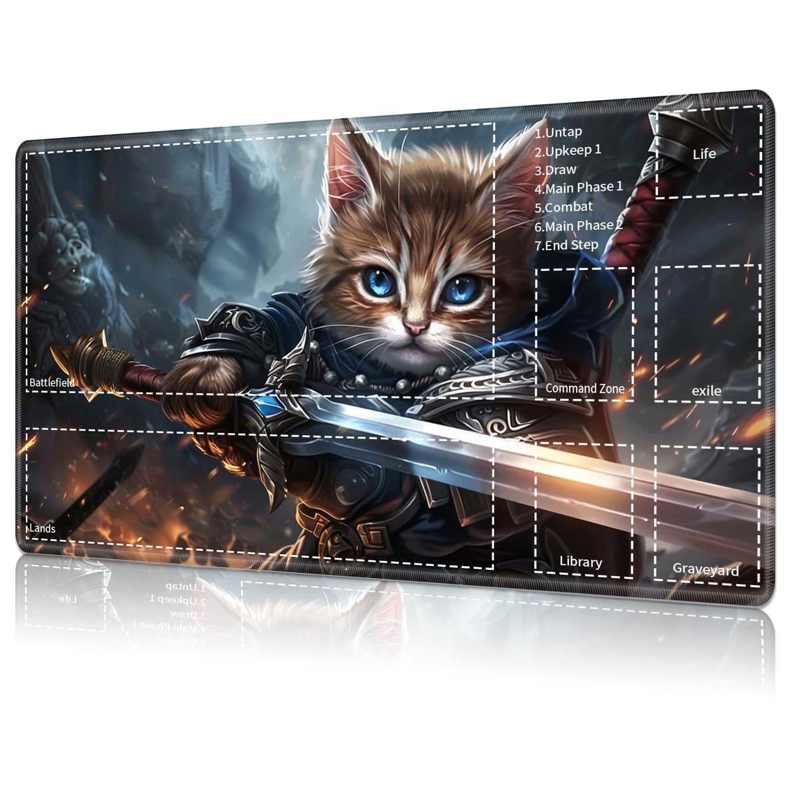 Amazon.com: for MTG Card Playmat with Zone,Game Play Mat for MTG