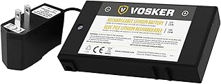 Vosker Rechargeable Battery Pack and Outdoor Charger for V100 and V200 Security Cameras, Long Lasting Lithium Ion, Fast Charge 2000 mAh Capacity, Cold Weather Resistant