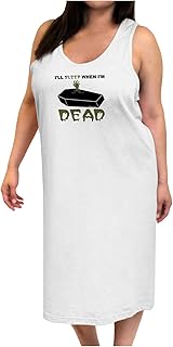 TOOLOUD Sleep When Dead Coffin Adult Tank Top Dress Sleeveless Women's Night Shirt