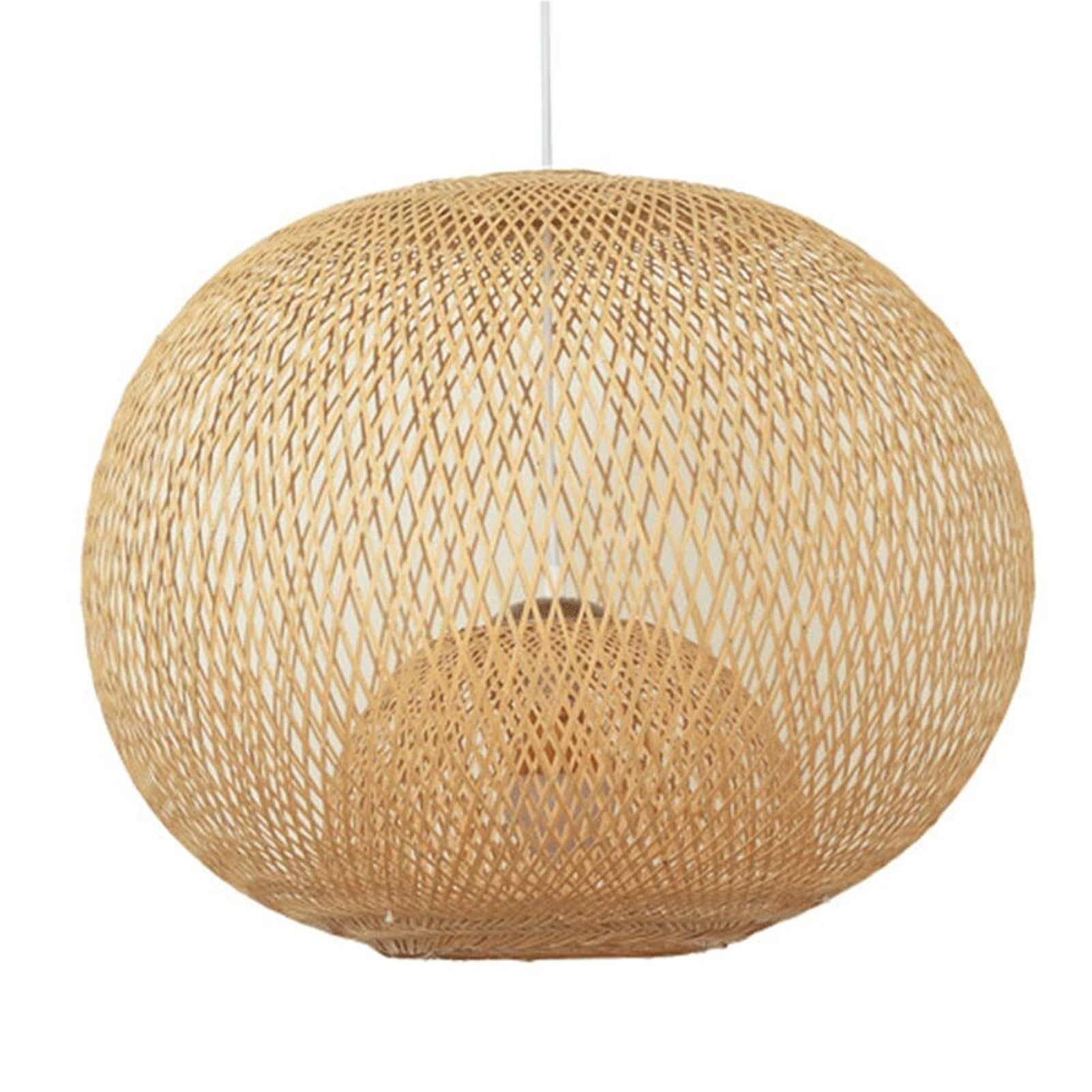 KBUUKYYXouy Round Double Layer Hand Woven Ceiling Pendant Lamp Chandelier Hanging Lighting Fixture Traditional Vintage Shade for Rustic Farmhouse Teahouse Cafe Tropical Dining Table