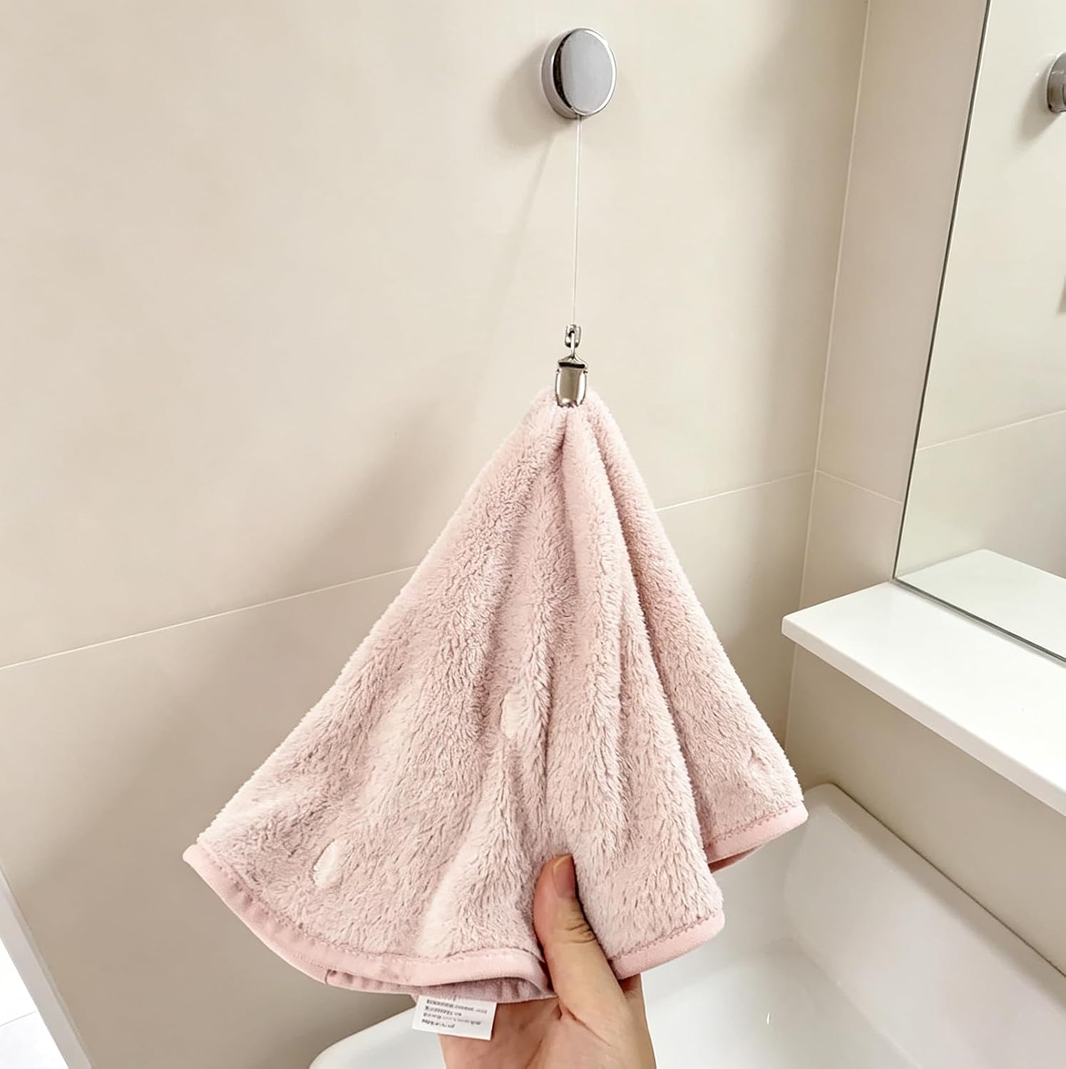 YVPSI 4 Pack Retractable Towel Clips Wall Mounted Kitchen Towel Holder image 5