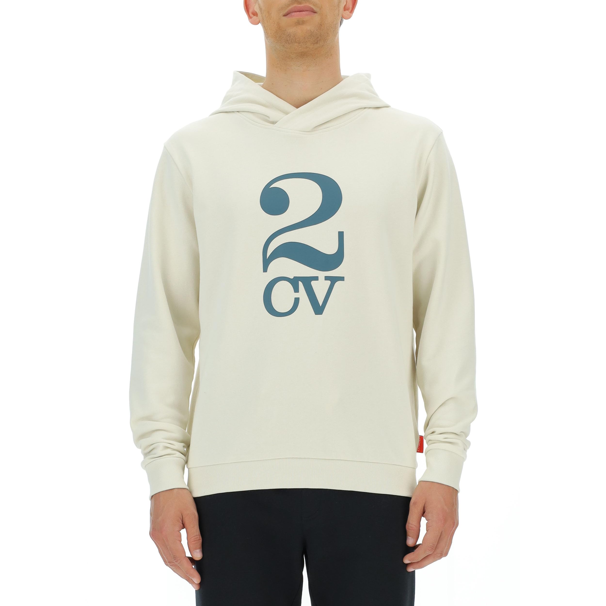 Sweatshirt Citroën Homme à Capuche 2CV Logo Large Print C23w en Coton