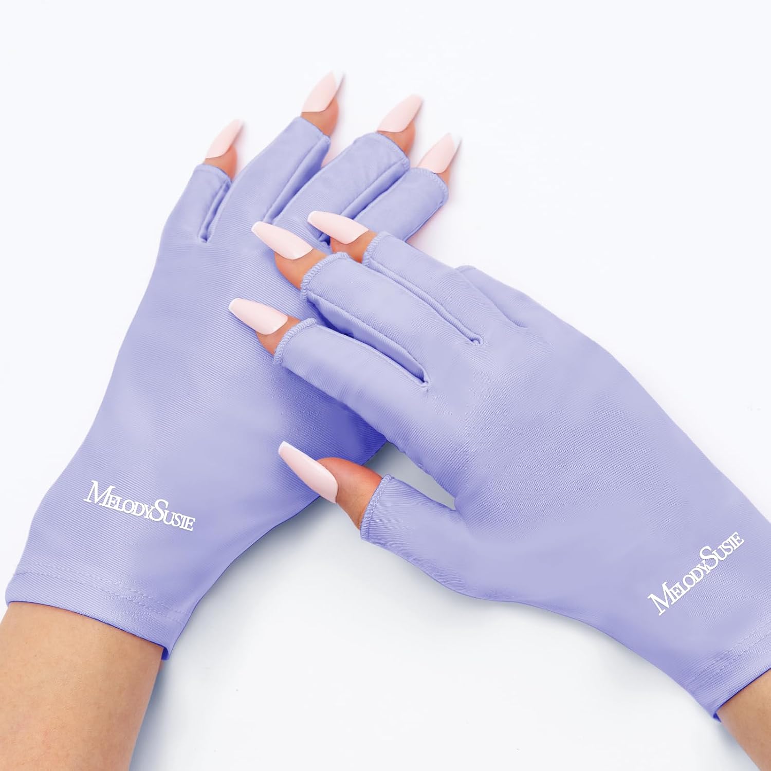 MelodySusie UPF50+ Fingerless UV Protection Gloves for Gel Manicures