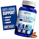 We Like Vitamins Resveratrol 1000mg per Serving - 60 Easy to Swallow Veggie Capsules - Natural Resveratrol Supplement 1000mg - Antioxidant Supplement Helps Support Immune System