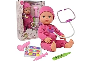 Interactive 16" Baby Doll Toy Doctor Kit