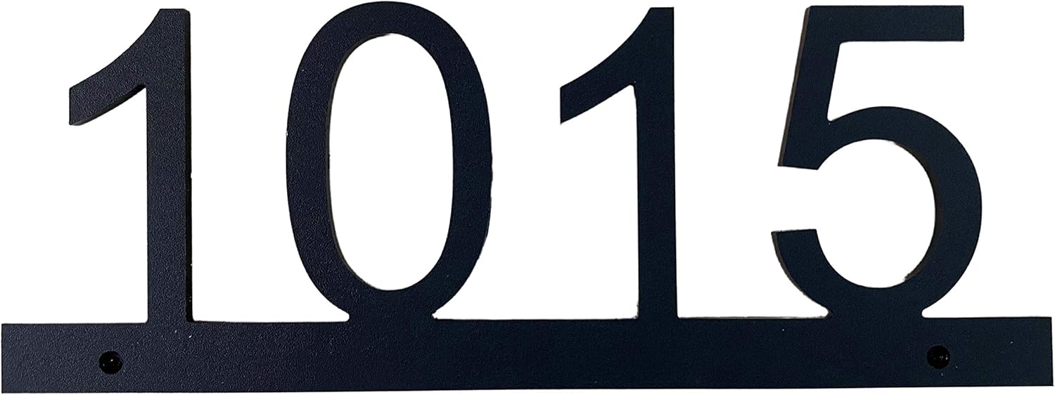 Carvature House Number Sign, Address Sign, Black/White Letters, Polyethylene (PE), Address Signs, SIGNAGE, Residential, Wall Mount, Minimalist Style