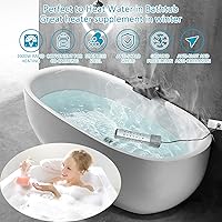Vista 3 de Calentador de agua de inmersión, calentador de piscina para piscina inflable, calentador portátil de bañera de hidromasaje con protector