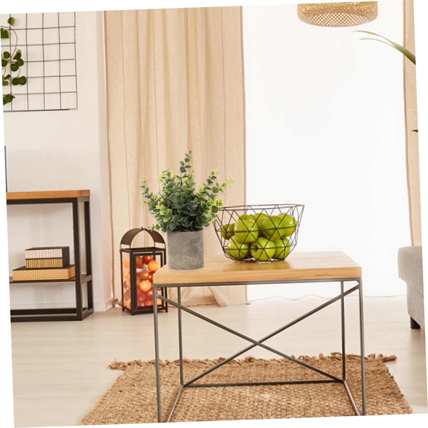 Gatuida 3piezas Plantas de Verdes Artificiales Eucalipto Falso Bonsái Falso para Decoración de Escritorio Casa y Oficina