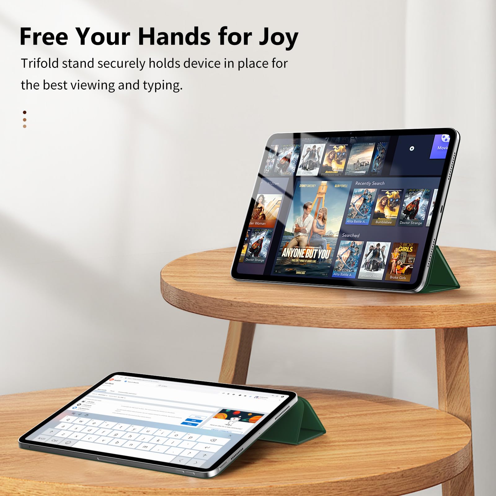 Étui IPad Air 11 Pouces Timovo - Compatible M3/M2 2025 & Modèles Antérieurs | Porte-Stylet Intégré | Dos Transparent