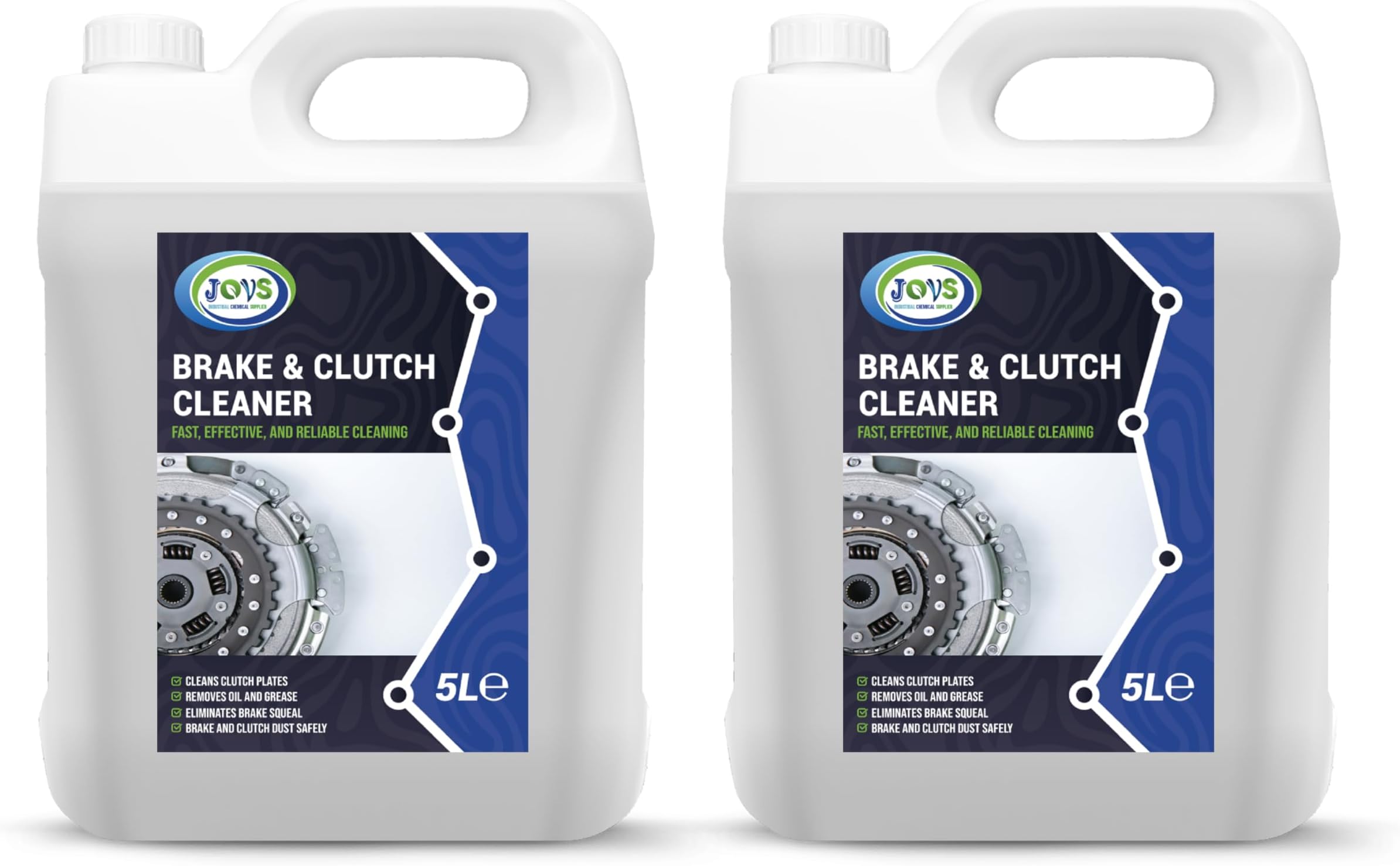 JOVS Brake and Clutch Cleaner 2x 5L - Dust, Grease, and Oil Remover! Powerful Cleaning, Precision Degreasing, and Rust Removal for Peak Automotive Performance