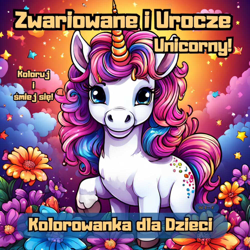 Unicorny Kolorowanka dla Dzieci: Zwariowane i Urocze Unicorny! Koloruj i śmiej się! Unikalna Kolorowanka z Unicornami Dla miłośnika miłośniczki ... Wielkanoc Boże Narodzenie pod Choinke