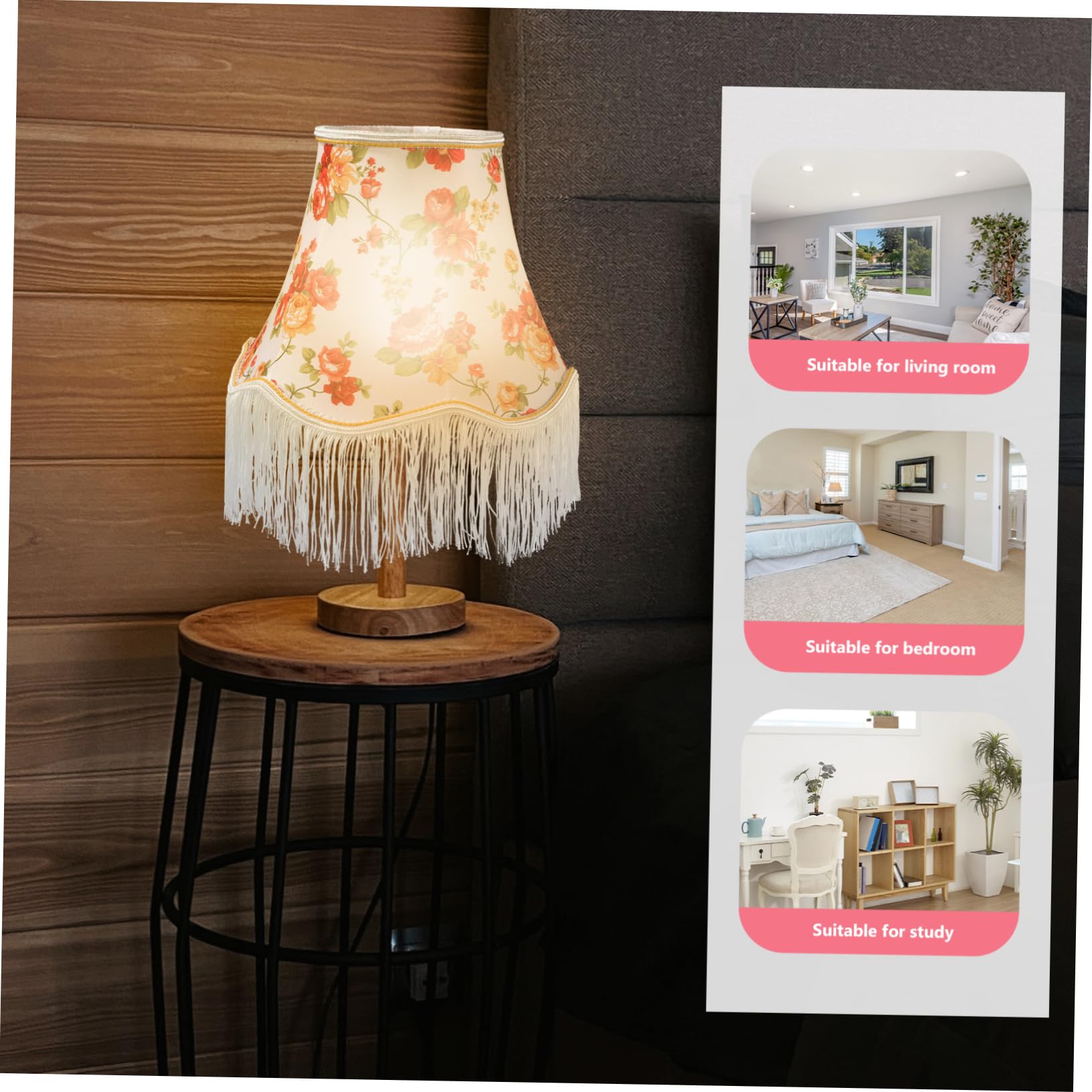Paralume In Bambù Holibanna Stile Vintage Per Lampada A Sospensione – 30x30x20 Cm, Decorazione Per Soggiorno E Camera Da Letto