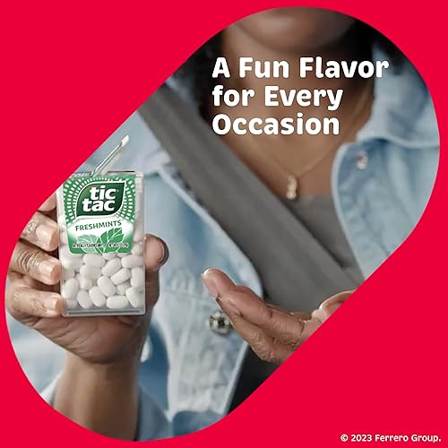 Miniatura 4 de Tic Tac, Sabor a fresa y crema, refrescante para llevar, 1 onza cada uno, paquete de 12