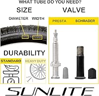Vista 2 de Sunlite Tubos de válvula Schrader Standad, varios tamaños