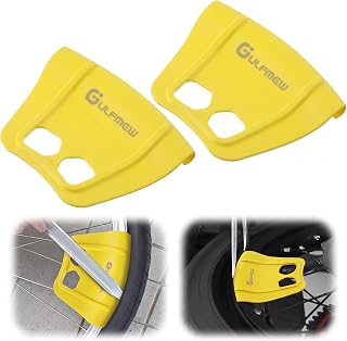 2 Rim Protectors for Tire Changing, Wheel Rim Guard Kit, Yellow | Motorcycle, Bicycle, Scooter & E Bike, Tire Lever Protection, Non Slip, Durable, Reusable Maintenance Tool
