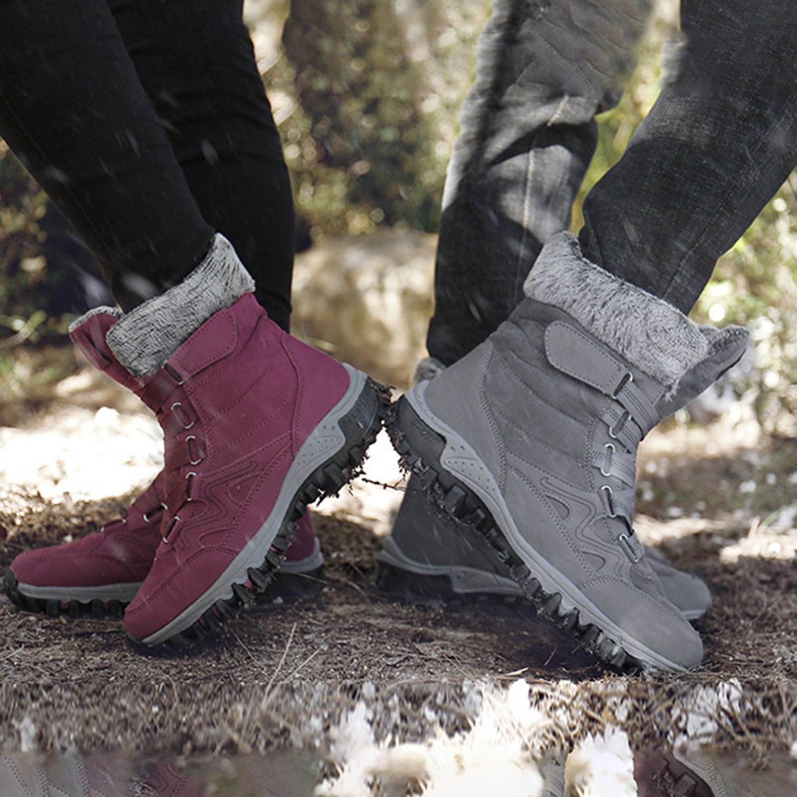 Bottes de neige chaudes doublées pour homme